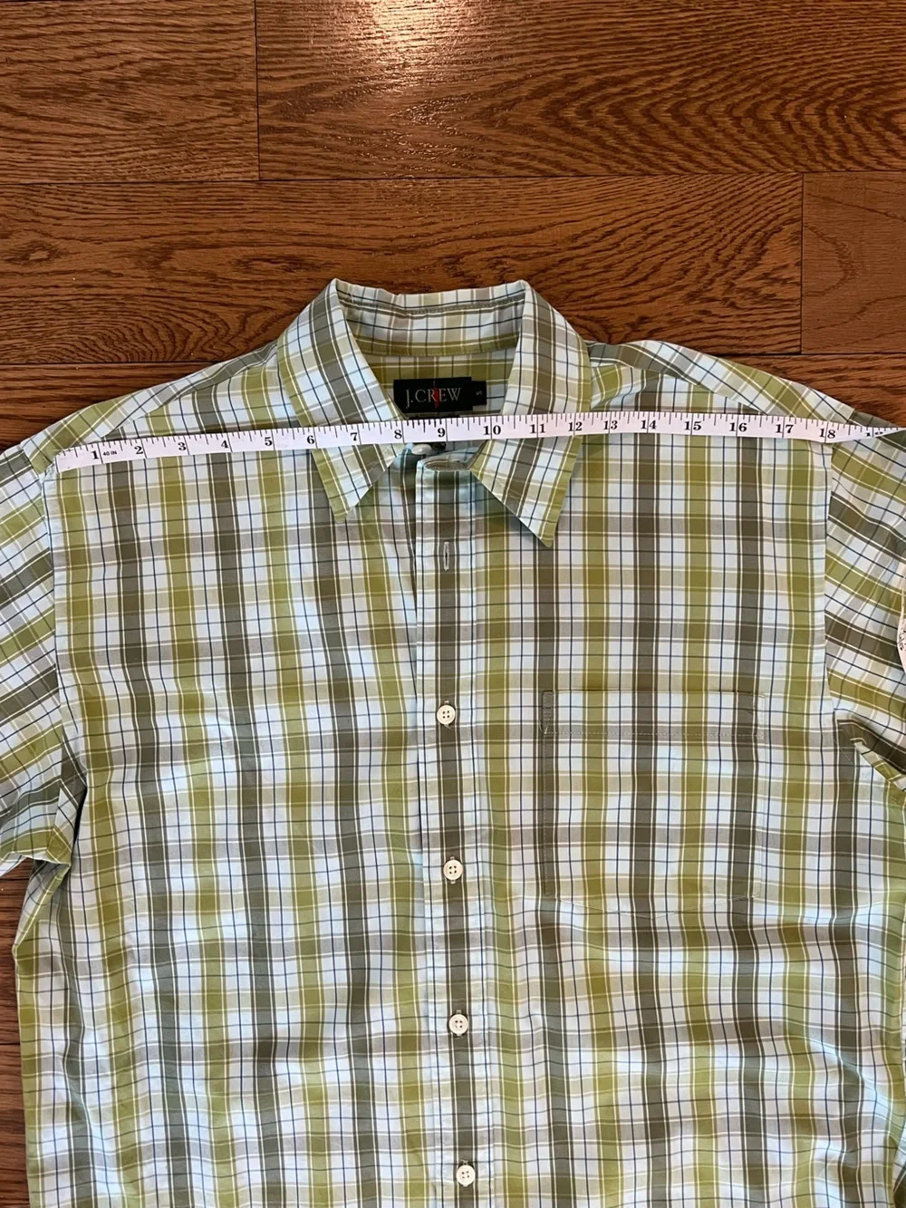 J. Crew Olive Green Plaid Long-Sleeve Cotton Button-Down Shirt